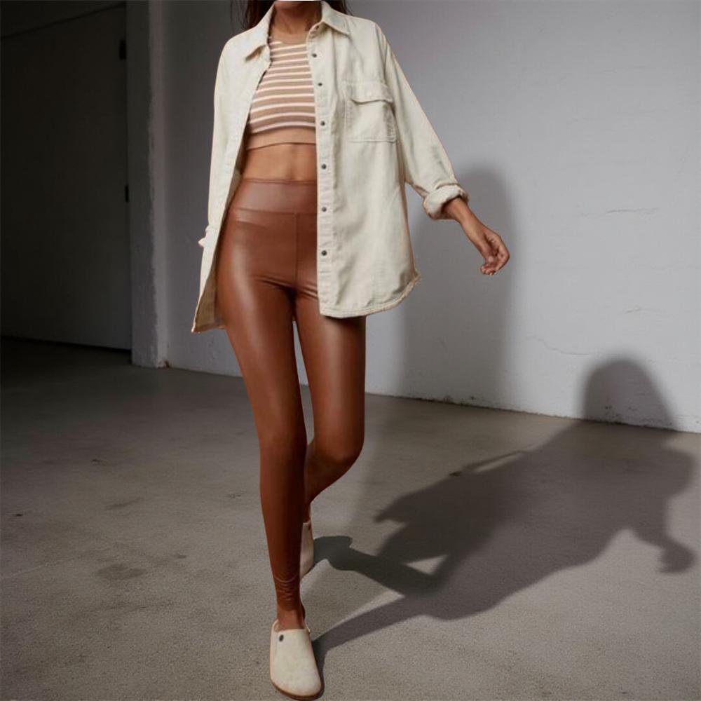 NWT Offline by Aerie Faux Leather Leggings, full length 28:. Retails $60